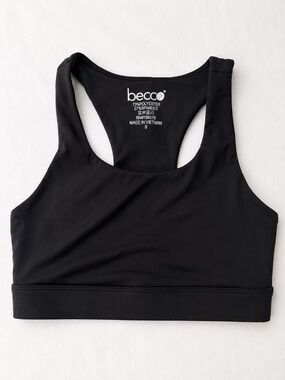 Becca Black Racerback Sports Bra Size Small
